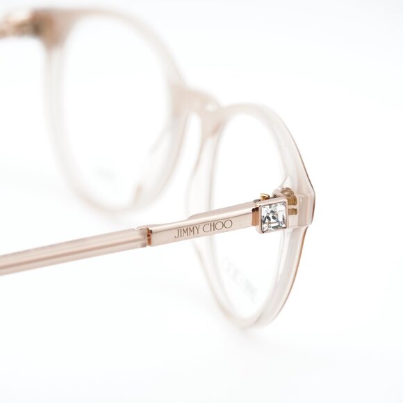Jimmy Choo JC272 08XO 00 Eyeglasses Pink on Crystal 49mm Round Frame - Picture 5 of 11